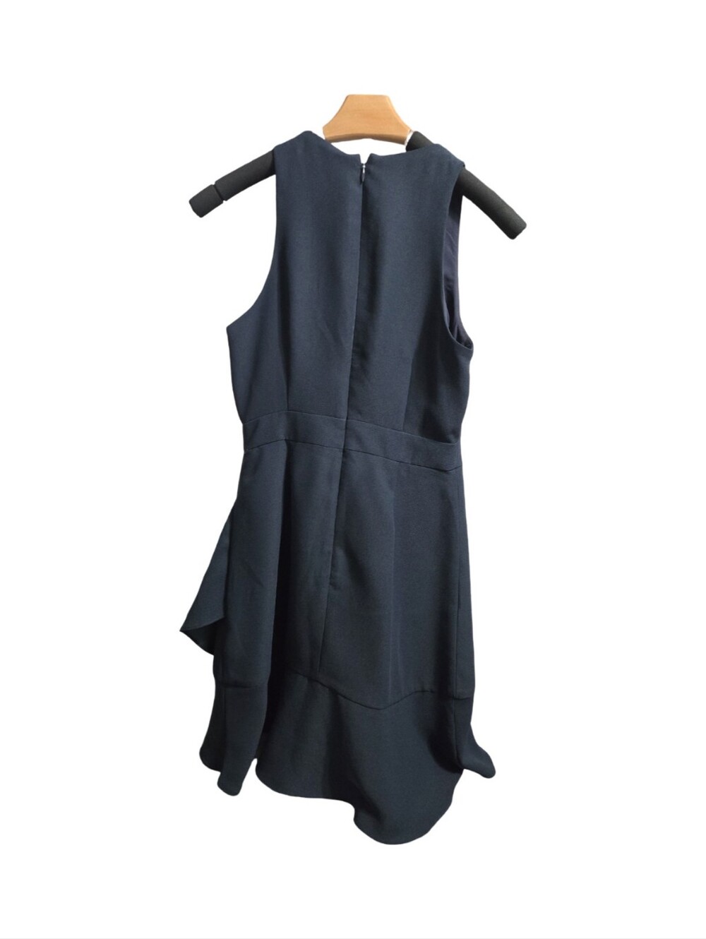 Banana Republic Navy Sleeveless Ruffle Hem Mini Dress Fit & Flare Coctail Travel - Picture 4 of 7